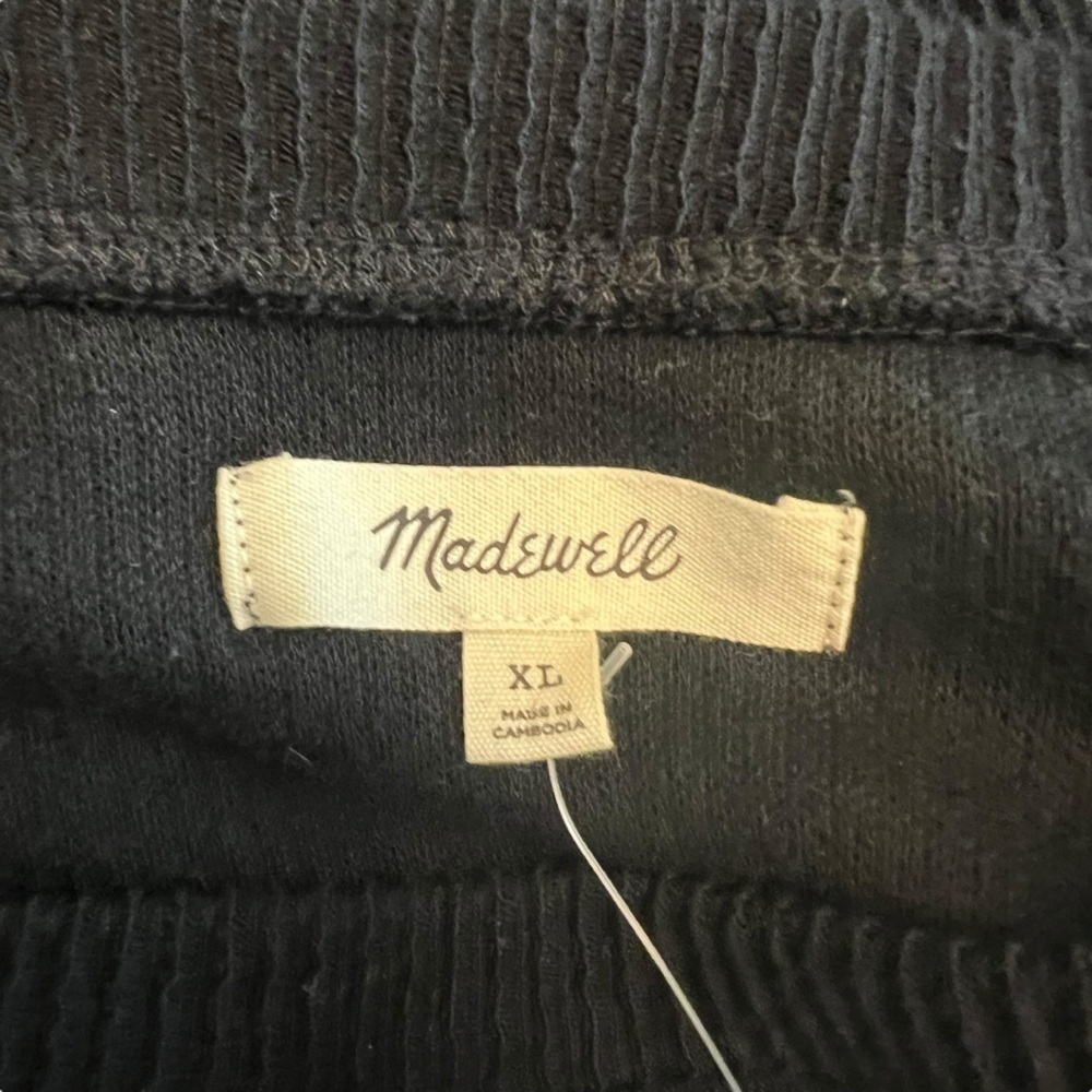 Madewell - NWT Texture & Thread Jacquard Knot-Front Top Sz XL - Picture 6 of 9